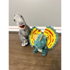 Jurassic World Indominus Rex & Jurassic Park Dilophosaurus Plush Set